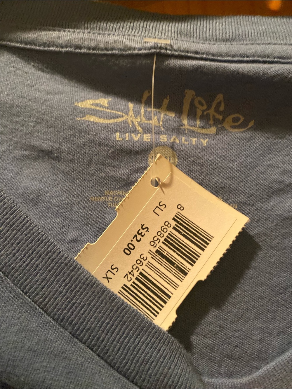 Salt Life Women’s Steel Blue Scoop Neck Live Salty L/ S Shirt NWT S - Picture 5 of 6